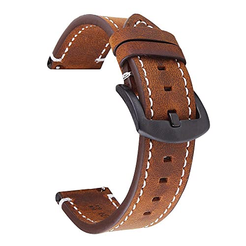 Bracelet en cuir véritable Garmin Vivoactive 4 élégant pour sublimer votre style au quotidien