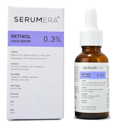 Image of 0.3% Retinol Anti Aging Face Serum for Fine Lines, Wrinkles, Loss of Elasticity, Uneven Skin Texture | All Skin Type | 30 ml