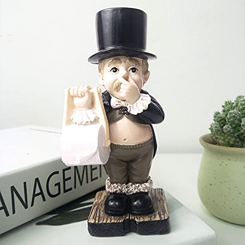 Figura Decorativa Humorística para Baño 15 cm Negra miniatura 7