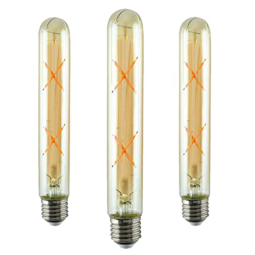 Ampoules LED Edison Vintage T185 E27, 4W, Blanc Chaud 2200K, Ampoule Rétro à Filament, Equivalent à Ampoule Incandescente 60W, Non-Dimmable, Lot de 3 Cover