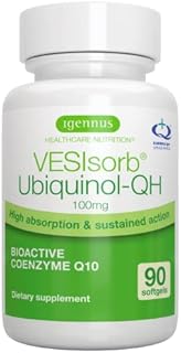 VESIsorb Ubiquinol-QH Advanced CoQ10 100mg, 90 Capsules, 600% Bioavailability & Fast-Acting, Energy, Fertility & Heart, 3-Months Supply