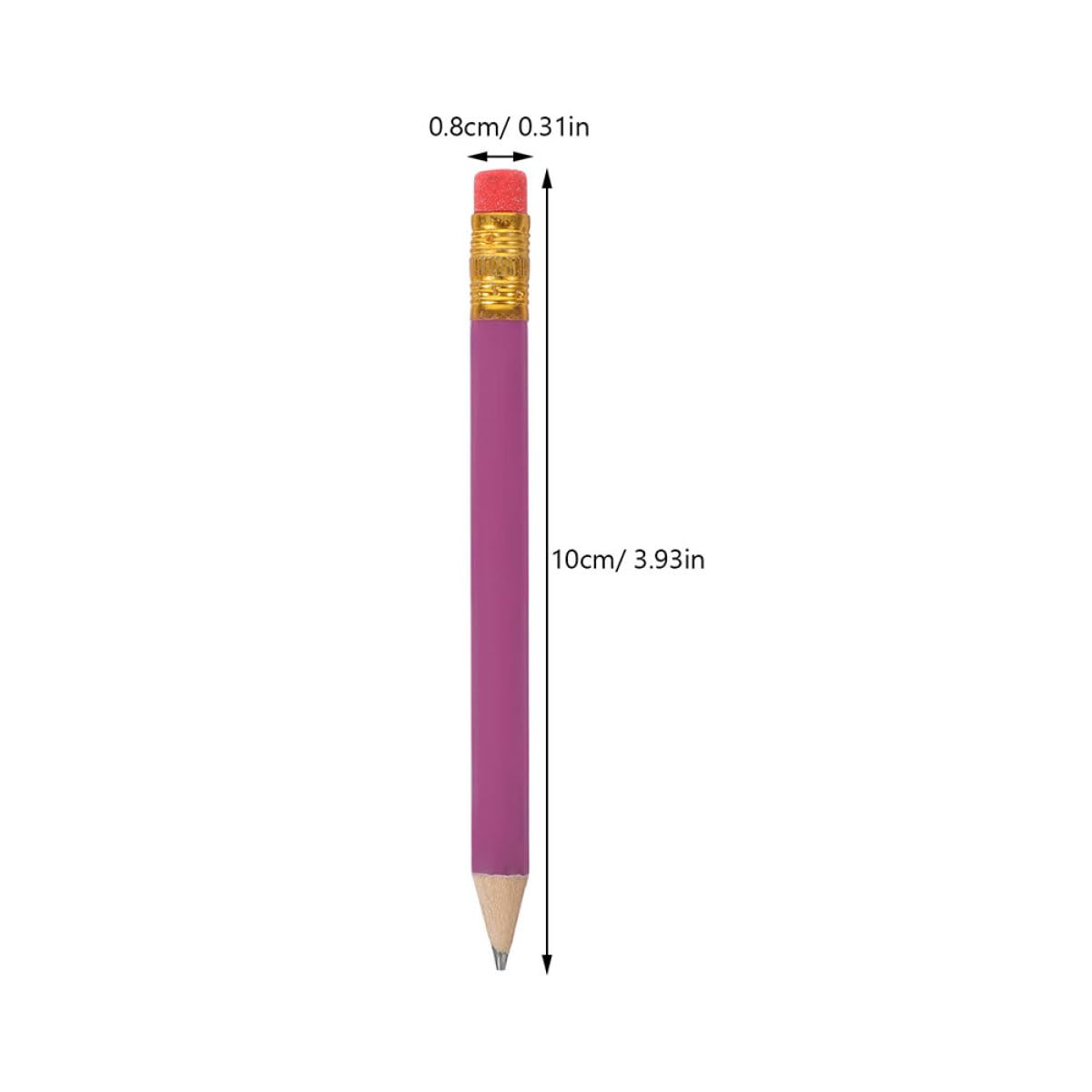 SOIMISS 144 Pezzi Matite di Legno Hb Porpora Piccole e Leggere, Comode da Impugnare, per Studenti e Back To School Party