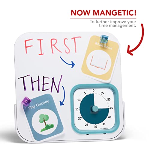 TIME TIMER MOD with Dry Erase Board — 60-Minute Visual Countdown Timer with Magnetic Whiteboard — for Notes, Chores, Classroom and Office Reminders, Visual Schedules, for Kids and Adults (Blue) - Image 5