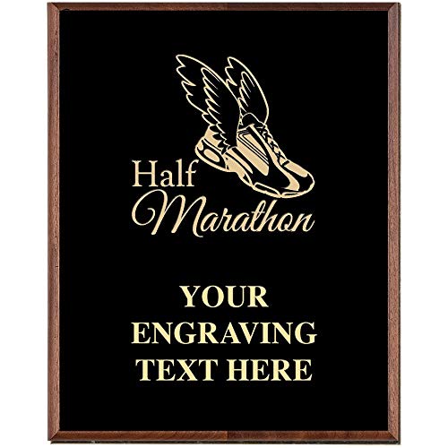 Crown Awards Half Marathon Plaques, Custom Engraved Half Marathon Racing Trophy Plaque Award, Great Customizable Runner Gift Prime