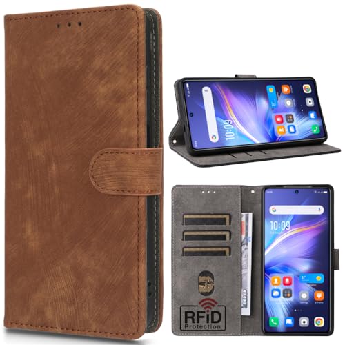 BaiFu RFID Blocking Wallet Case for Honor X6A 4G/Honor X6A Plus 4G, Card Holder