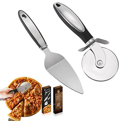 Accesorios De Asador, Kitchen Cortador de Pizza, Ideal para Pizzas, Sandwiches, Tortas, Lasagna, Pan Dulce y más! Cuchillo Rebanador Pastel Reposteria Pan Espatula Cortador