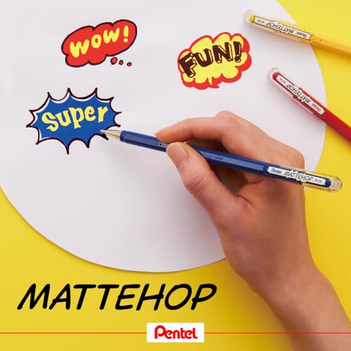 Pentel Mattehop 1.0mm Gel Roller Brown - Pack of 12, 1 count (Pack of 12) - Image 4
