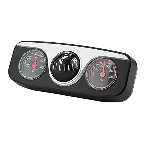 Autokompass, Fahrzeugkompass Auto Kompass Universal Kompass, 3-in-1 Auto LKW Armaturenbrett Navigationsrichtungs Kompass Thermometer Hygrometer