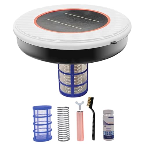 Uanqfegy Ioniseur de Piscine Solaire pour piscines creusées Hors Sol – Réduit Les coûts de Produits Chimiques grâce à l'accessoire Piscine ABS...