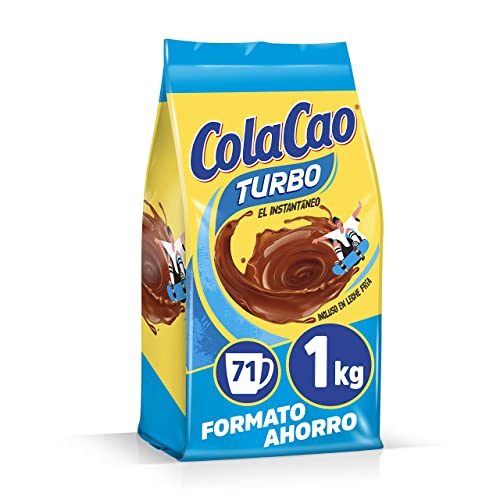 ColaCao, Turbo Cacao Instantáneo y sin Grumitos - Formato Ahorro - 1kg (Paquete de 6)