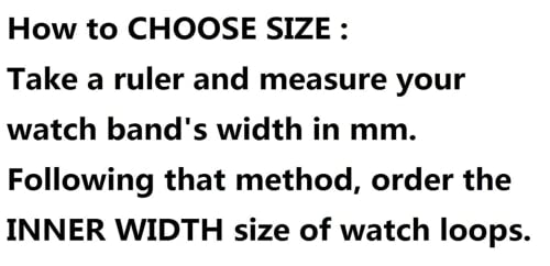 Image of Dreamy 16,18, 19, 20, 21, 22mm Rubber Silicone Smart Watch Strap Loops /Keepers Holder Retainer Loop Replacement - Black color Watch Band Loop