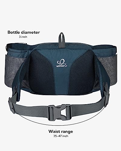WATERFLY-Fanny-Pack-with-Water-Bottle-Holder-Waist-Pack-for-Men-Women-with-Multi-Pockets-Large-Capacity-Casual-Bum-Bag-for-Traveling-Casual-Cycling-Running-Hiking-Dog-Walking
