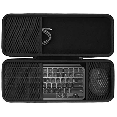 co2CREA Étui rigide de rechange pour clavier sans fil éclairé Logitech MX Keys Mini Advanced et Anywhere 3 souris compactes
