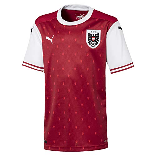 PUMA Jungen ÖFB Home Shirt Replica Jr Trikot, Chili Pepper White...