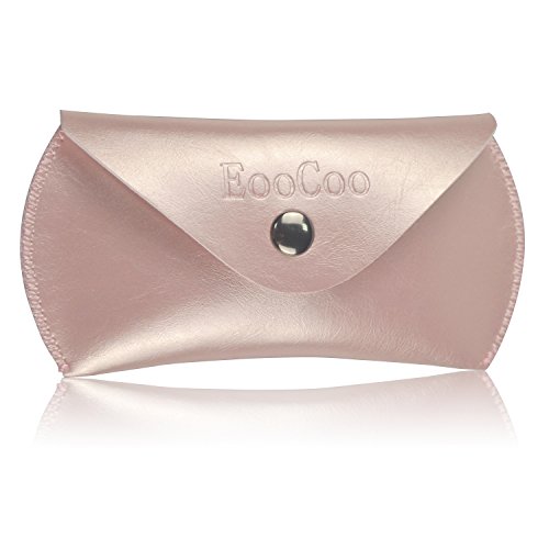 EooCoo Bolsa para Organizar Ratón, de Cuero de Microfibra, Bolsa Blandas Protegido Compatible para Apple Magic Wireless Mouse, Oro Rosa