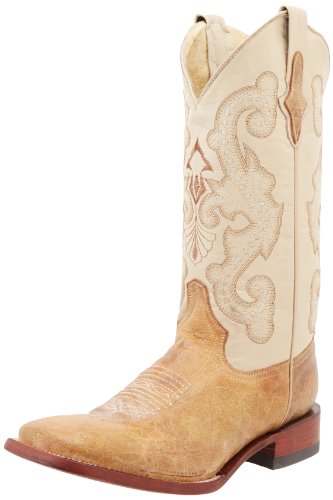 Mens Kingstons Embroidered Square Toe Casual Boots Mid Calf - Brown