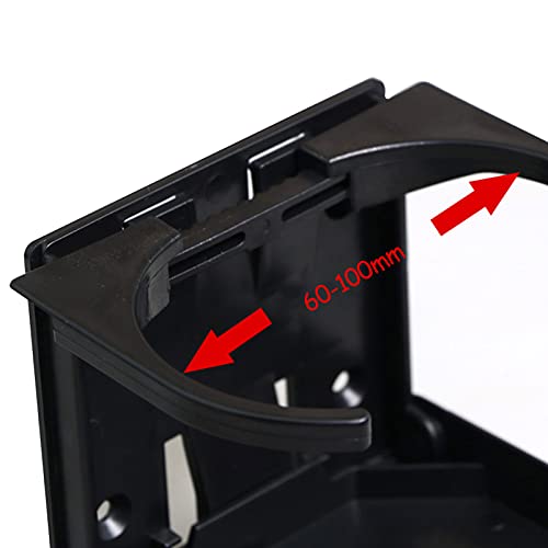 Portabicchieri per Auto di ABS Nero, 2 Pezzi