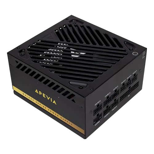 Image of Apevia Galaxy 1000W 80+ Gold ATX 3.1 Fully Modular Gaming PSU, PCIe 5.1 600W 12VHPWR, Japanese Caps, Silent 135mm FDB Fan, High-Wattage Power Supply for RTX 5070 /5080 /5090 /40 Series & Dual GPU Builds