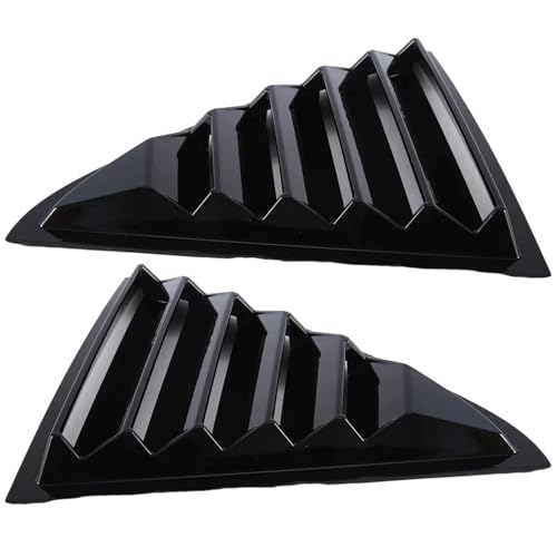 ZVPQU for Chrysler 300C 2011 2012 2013 2014 2015-2021 Hinten Fenster Jalousie Shutter Abdeckung Seite Vent Trim Windschutzscheibe Abdeckung Zubehör Fenster-Lamellenladen(Matte Black)