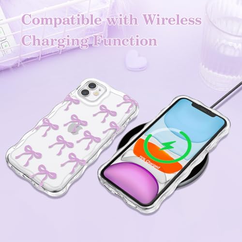 Coque iPhone 11 antichoc vague bouclée protection violette silicone - 5