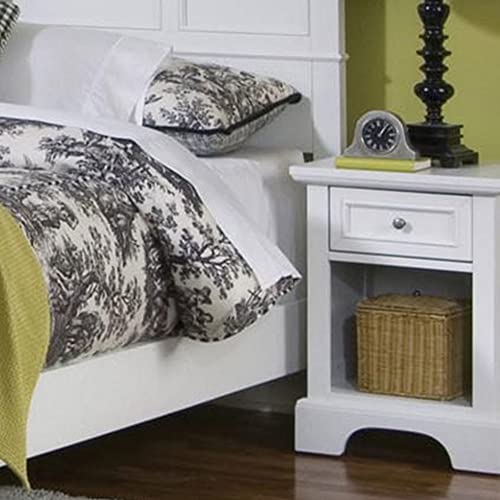 Home Styles Naples White Queen Bed, Night Stand And Chest With Head And Footboard, Drawers, And Open Storage Area #TOP4