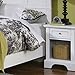 Home Styles Naples White Queen Bed, Night Stand and Chest with Head and Footboard, Drawers, and Open Storage Area