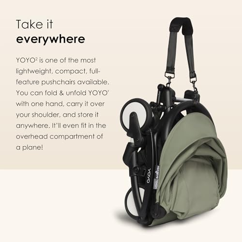 Image of BABYZEN YOYO Foldable Stroller - Includes Newborn Pack (Olive), Black Frame & 6+ Color Pack (Olive) - Suitable for Newborn Up to 22 kg, Lightweight, Mattress, Canopy, Head Support & Foot Cover