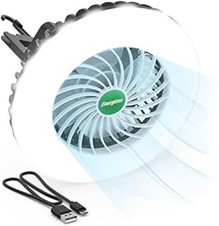 ENERGIZER LED Camping Lantern with Tent Fan S500 PRO, Rechargeable Camping Fan Light with Hanging Hook for Camping, Hiking, Hurricane, Emergency (USB Included)