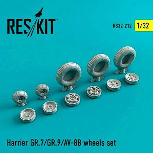 Roues Reskit RS32-0212 Harrier GR.7 GR.9 AV-8B 1/32 pour maquette d'avion