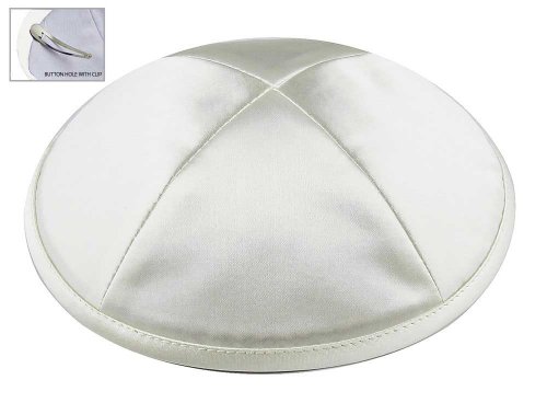 Image of Zion Judaica Deluxe Satin Kippah Yarmulkes for Kids Teens & Adults Skullcaps 6.25 inch Multi-Color Options 4 Panel Design
