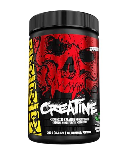 Mutant Creatine - Creatine Monohydrate Micronized Powder - Creatine Powder Supplement for enhanced high-intensity performance - 60 servings- 300 g - Unflavoured