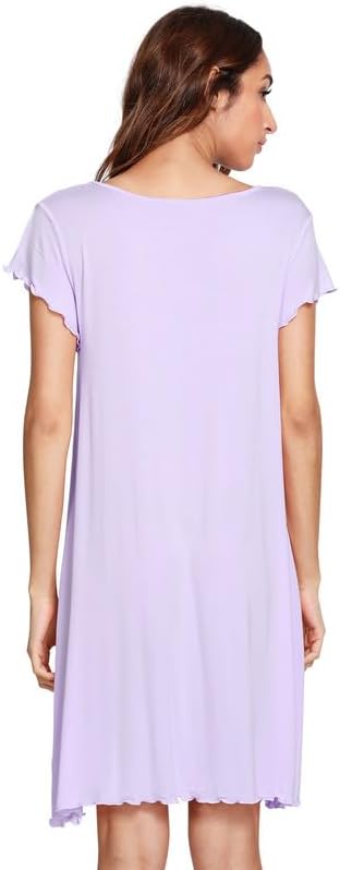 Soft Nightgowns for Women Short Sleeves Nightgown Loose Viscose from Bamboo Nightshirts Sleepwear Pjs S-XXL - Image 2
