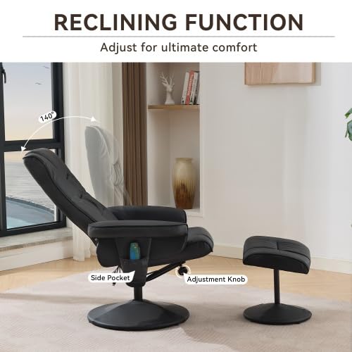 Sillón Ajustable Piel PU Negro miniatura 4