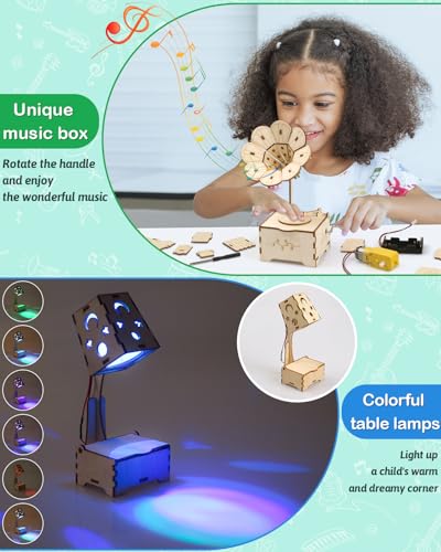 Poraxy STEM Kits for Kids Age 8-10-12, 6 in 1 Science Kits, Wooden 3D Puzzles, Toys for Ages 8-13, Building Projects Crafts Model Kits, Birthday Gifts for Boys Girls Ages 7 8 9 10 11 12 13 Years Old - Image 6