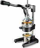 HOTAPEPU Edelstahl Heavy Duty Gusseisen-Orangensaft, Nicht Rutsches Handbuch Zitronenkreichter Mit Trennungsdesign Für Obstbars, Milch Teegeschäfte, Restaurants-Einfach Zu Reinigen ~/