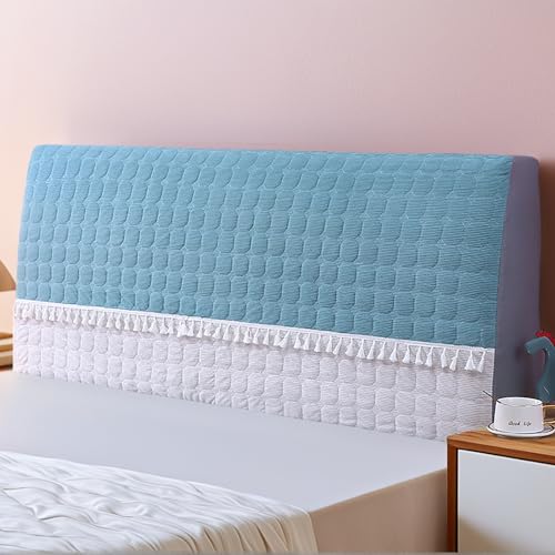 Funda de cabecera elástica, Protector Antipolvo para Cama King y Queen, Fácil instalación, Protege contra Manchas y Desgaste,C,120CM
