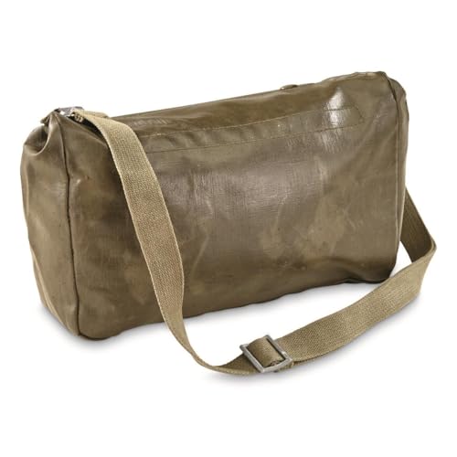 HQ ISSUE Swiss Military Surplus Rubberized Nylon Shoulder Bag, Used2
