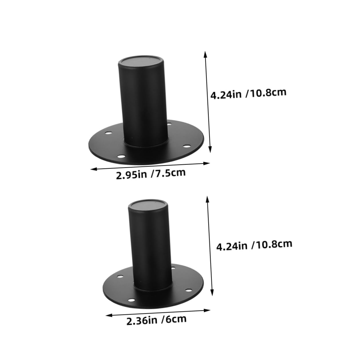 BESPORTBLE 2pcs Iron Base Speaker Mount Bracket for Bookshelf Home Monitor Stand