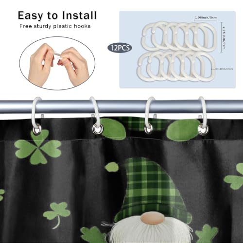 Rideau de douche imperméable lavable en machine anti-éclaboussure - 4