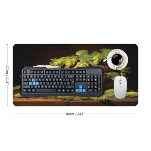 Beer and Hop Cones Pad Grande para Mouse con Base de Goma miniatura 2
