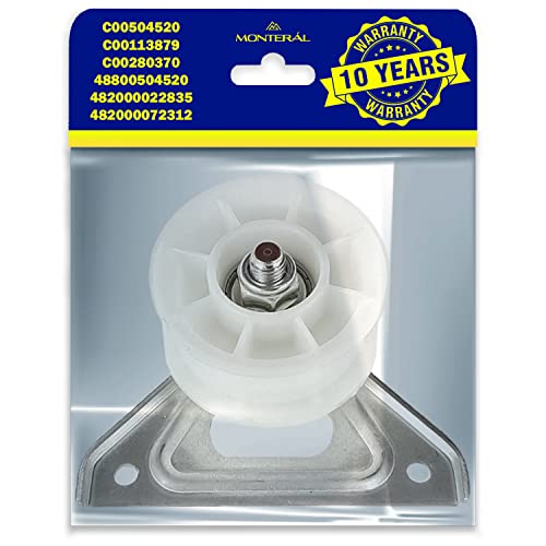 Polea Tensor de Correa Secadora para Indesit para Ariston para Whirlpool Recambios Secadora C00504520 C00113879 C00280370 48800504520 482000022835 482000072312 Garantía de 10 Años - Monteral