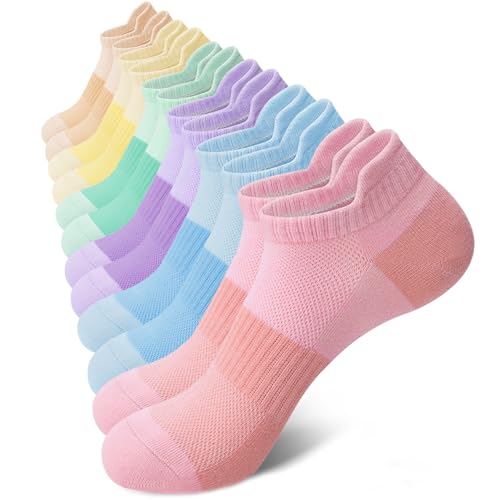 Image of 6 Pairs Ankle Socks for Women - Lightweight Low Cut No Show Casual Cotton Socks Breathable