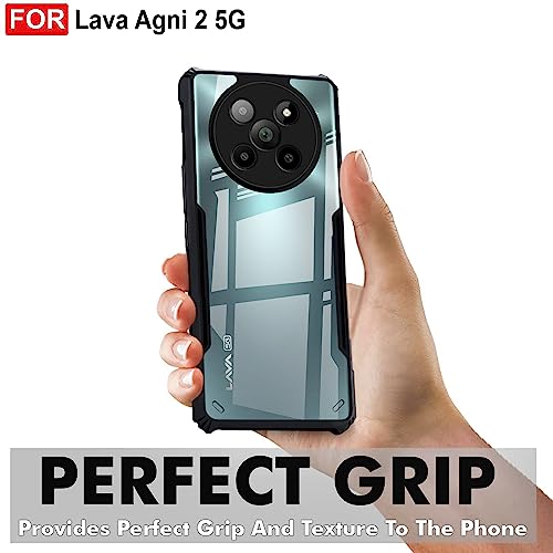 Image of Zapcase Back Case Cover for Lava Agni 2 5G | Compatible for Lava Agni 2 5G Back Case Cover | 360 Degree Protection | Clear Case with Camera Protection | (TPU + PC | Matte Black)