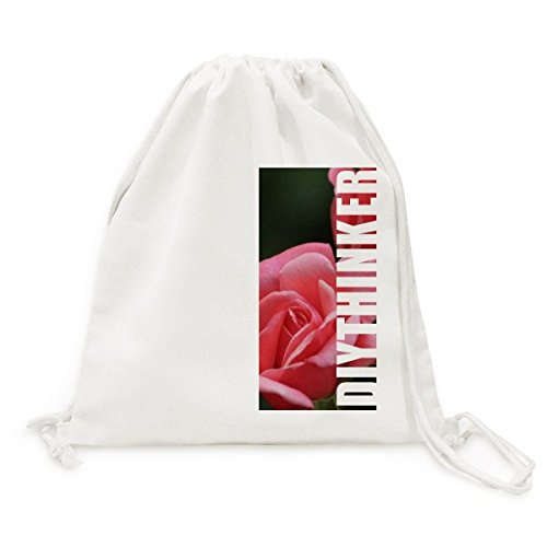 Sac cordon toile roses rouges pour transporter vos affaires de rechange