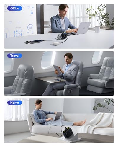 Baseus Picogo 100W USB C Charger, 3-Port Multi-Device Fast Charging Laptop Charger with Smart Display & Touch Control, GaN Power Adapter for MacBook Pro, iPhone 17/16, Pixel, Steam Deck, ROG Ally image 7