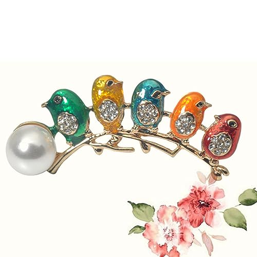 Broche oiseau en alliage ciselé de qualité supérieure pour robe chic