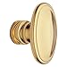 Baldwin 5057031IMR Single 5057 Knob Less Rose Unlacquered Brass Finish