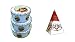 Produktbild Runde Metall-Keksdose mit Weihnachtsdekor Engeldose+ Zuckerpyramide Nikolaus Frohes Fest