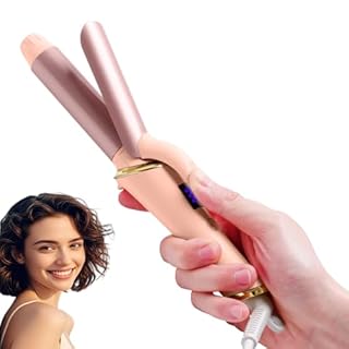 OKWRAP Mini Fer à Boucler 25 mm, Mini Fer à Lisser, Lisseur de Voyage Pour Cheveux Courts avec 5 Température Réglables PTC Chauffage Rapide Céramique Boucleur à cheveux Double Tension