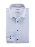 OLYMP Herren Businesshemd Langarm Level Five 24/Seven,Rotationsdruck,Body fit,Modern Kent,bleu 11,42